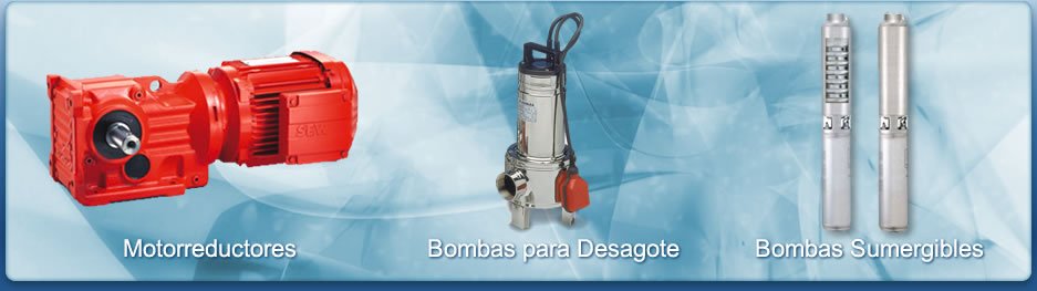 Motorreductores - Bombas para desagote - Bombas sumergibles