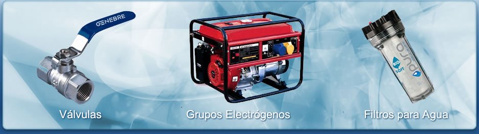 Válvulas - Grupo electrógenos - Filtros para agua